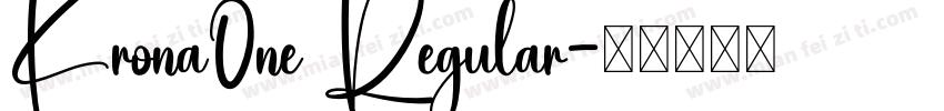 Krona0ne Regular字体转换
